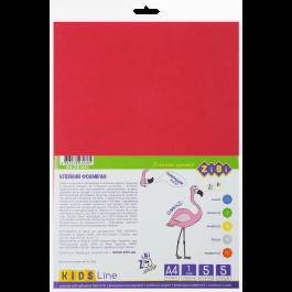 Фоаміран ZiBi А4 5арк 1мм 5кол з клейким шаром Kids Line ZB1843