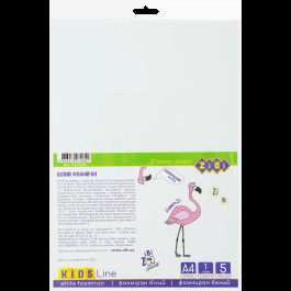 Фоаміран ZiBi А4 5арк 1мм білий з клейким шаром Kids Line ZB1830