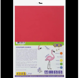 Фоамиран ZiBi А4 5л 1мм 5цв с клейким слоем Kids Line ZB1832