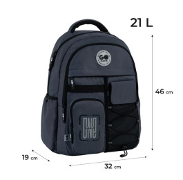 Рюкзак GoPack Education Teens темно-сірий GO26-184L-4 На замовлення