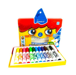 Фломастери Marco 12кол Super Washable Jumbo1632-12CB
