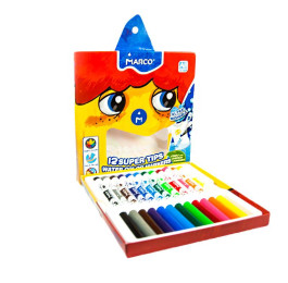 Фломастери Marco 12кол Super Washable 1630-12CB