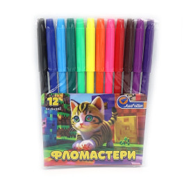 Фломастери JosefOtten 12кол Кошеня 828-12L