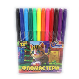 Фломастери JosefOtten 12кол Кошеня 828-12L