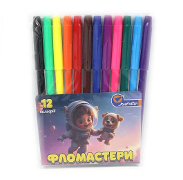 Фломастери JosefOtten 12кол Spaceman 828-12E
