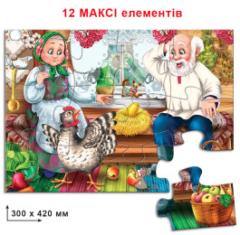 Игра-пазл Энергия Плюс 12 элементов в коробке Курочка Ряба
