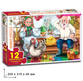 Игра-пазл Энергия Плюс 12 элементов в коробке Курочка Ряба