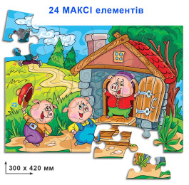 Игра-пазл Энергия Плюс 24 элемента в коробке Трое поросят
