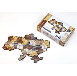 Пазл PuzzleOK фігурний дерев'яний Карта України A4 74ел PuzA4-01220