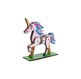 Конструктор дерев'яний 3D PuzzleOK TURBO UNICORN 29 елементів пакет Puz-00970