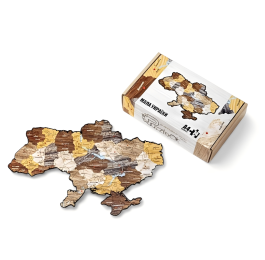 Пазл PuzzleOK фігурний дерев'яний Карта України A3 122ел PuzA3-01210