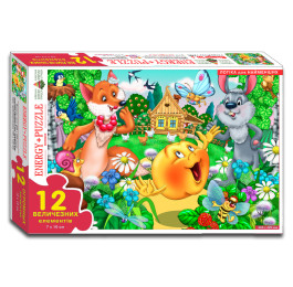 Игра-пазл Колобок 12 элементов в коробке