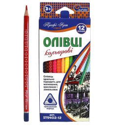 Олівці кольорові Josef Otten 12кол Профи-Арт тригранні 9402-12
