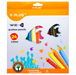 Карандаши цветные V-Plus 24 цв треугольные 080028