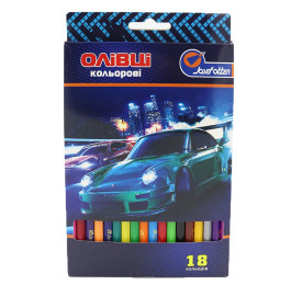 Олівці кольорові Josef Otten 18кол пластик Car 1051A-6-18