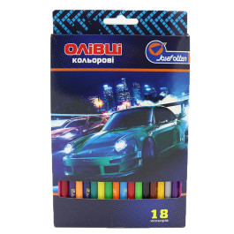 Олівці кольорові Josef Otten 18кол пластик Car 1051A-6-18