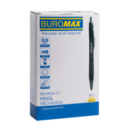 Олівець механічний BUROMAX 0.5мм чорний BM.8694