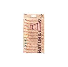 Карандаши цветные Marco 12цв с точилкой Natural-Cedarlite Jumbo 6400-12CB