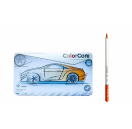 Карандаши цветные Marco 12цв в металлическом пенале ColorCore 3000-12TN-A