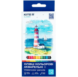 Олівці кольорові акварельні Kite 12кол Classic K-1049