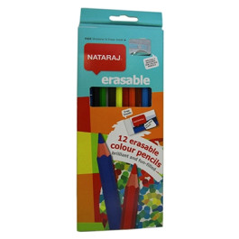 Карандаши цветные Nataraj 12цв шестиугольные с точилкой и ластиком 201044001