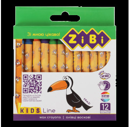 Олівці воскові ZiBi 12кол 7мм KIDS Line ZB.2481