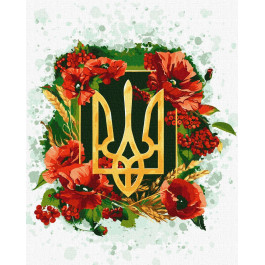Набір для розпису по номерах Ідейка Квітучий тризуб 40х50см КНО5009
