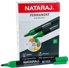 Маркер перманентний Nataraj зелений круглий 2мм 210801014