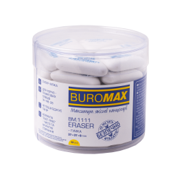 Ластик BUROMAX треугольный 37х37х37х9мм белый BM.1111