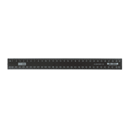 Линейка пластиковая BUROMAX 30см черная ВМ.5830-30
