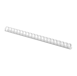 Пружина пластикова для переплетення BUROMAX 19мм 121-150арк біла А4 BM.0506-12