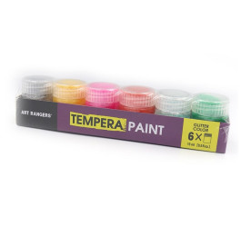 Краски водорастворимые TEMPERA Art Rangers 6цв 15мл Glitter РТ24.06015.А