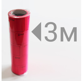 Цінник Leader 29х36мм прямокутний 3м малиновий LR181220