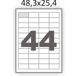 Этикетки самоклеящиеся Leader А4 44шт 48.5х25.4мм 100л LR1285