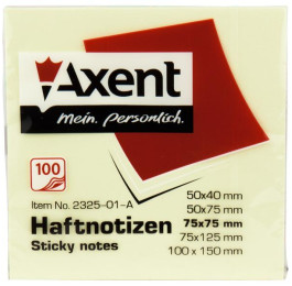 Стикеры Axent 75х75мм 100л блок-микс пастель 2325-01-А
