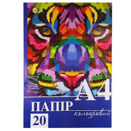 Папір кольоровий Тетрада А4 20арк 10кол 55г ТЕ263