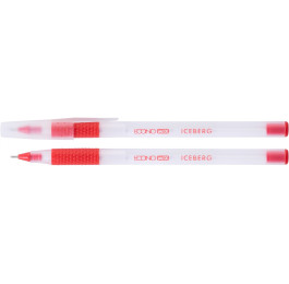 Ручка масляна Iceberg Economix 0.7мм червона E10197-03