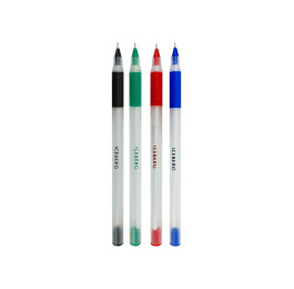 Набір ручок ECONOMIX кулькових 4кол ICEBERG 0.7mm блістер Е10260