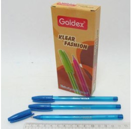 Ручка масляна Goldex Klear Fashion Blue 1.0мм 734-bl