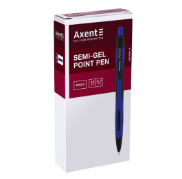 Ручка масляна автоматична Axent Polo 0.7мм синя AB1066-02-A