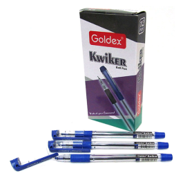 Ручка масляна Goldex KWIKER 0.7мм синя 1261-bl