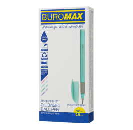 Ручка масляна BUROMAX PROVENCE GRIP 0,5мм синя BM.8356-01