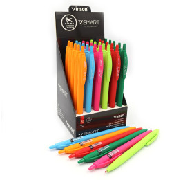 Ручка масляна автоматична Vinson 0,7мм синя soft touch Smart mix 1R