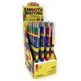Ручка масляна автоматична Vinson 0,7мм синя Smooth writing 106