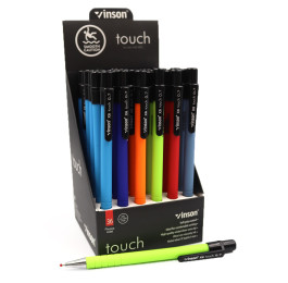 Ручка масляна автоматична Vinson 0,7мм синя soft touch Touch mix X6