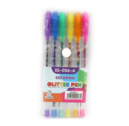 Набір гелевий ручок Josef Otten 6кол Glitter pen ES056-6