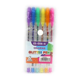 Набор гелевых ручек Josef Otten 6цв Glitter pen ES056-6