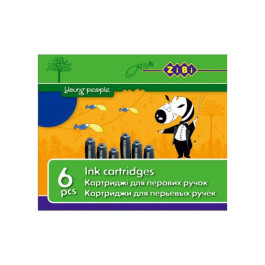 Капсула з чорнилом ZiBi 6шт синій ZB.2272-01