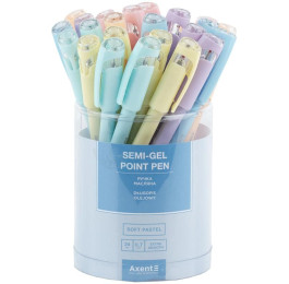 Ручка масляная Axent 0.7мм Soft Pastel синяя AB1102-02-А