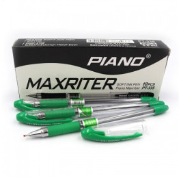 Ручка масляна Piano 0,7мм зелена Maxriter РТ335G